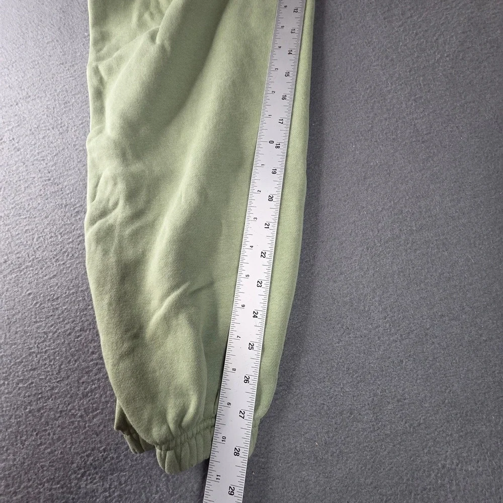 Nike Mens Sage Green Fleece Joggers Embroidered Swoosh Sweatpants Small